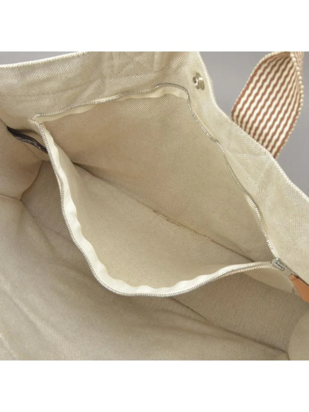 Hermes New Fourre Tout MM Tote Canvas Beige Brown